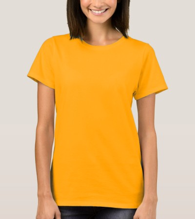 Women's basic yellow T-shirt - Yellow/S