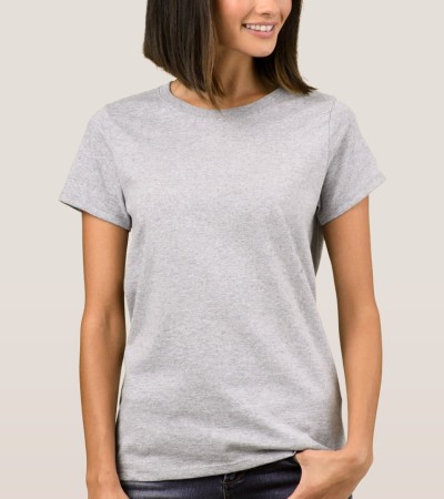 Women's basic grey T-shirt - Grey/S