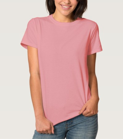 Women's basic pink T-shirt - Pink/S