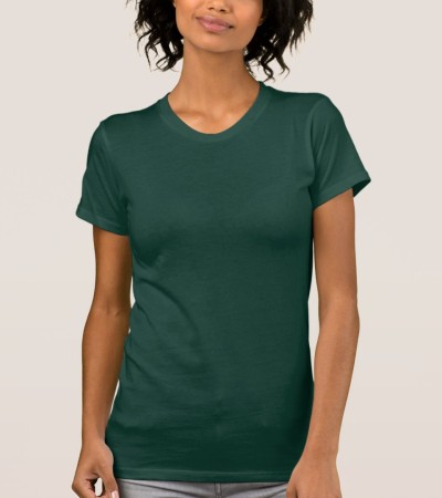 Women's basic green T-shirt - Green/S