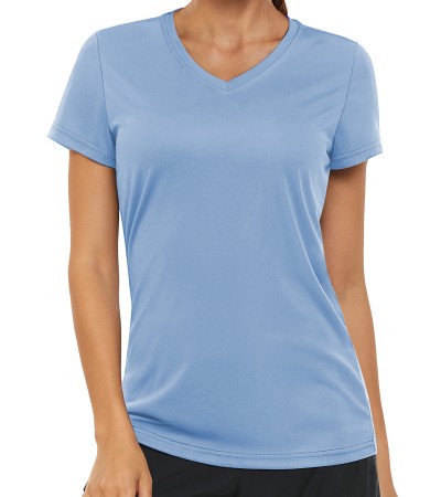 Women's V-Neck T-Shirt - Blue/S