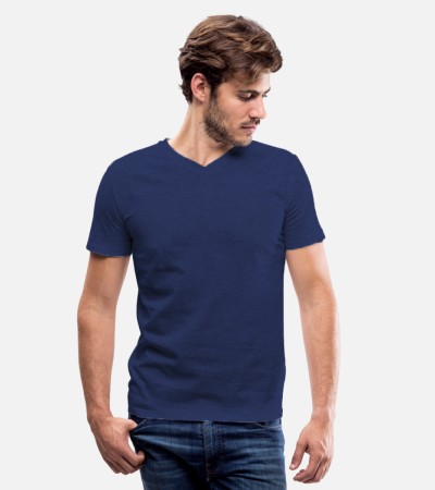 Men's V-Neck T-Shirt - Navy Blue/S