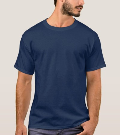 Men's basic navy blue T-shirt - Navy Blue/S