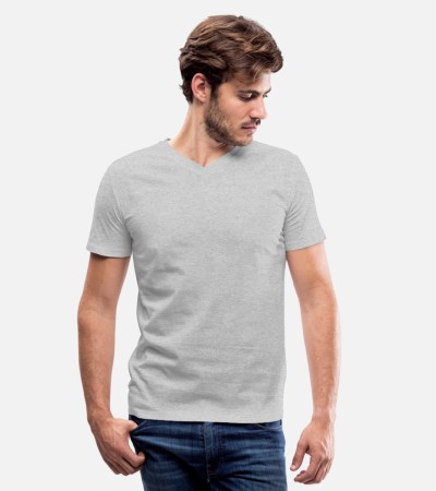 Men's V-Neck T-Shirt - Grey/S