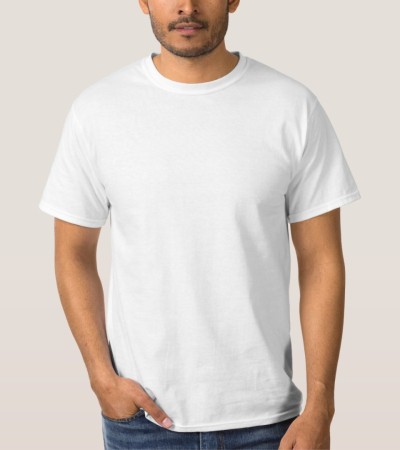 Men's basic white T-shirt - White/S