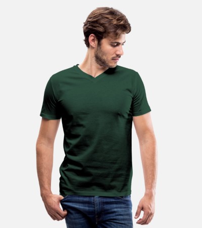 Men's V-Neck T-Shirt - Green/S