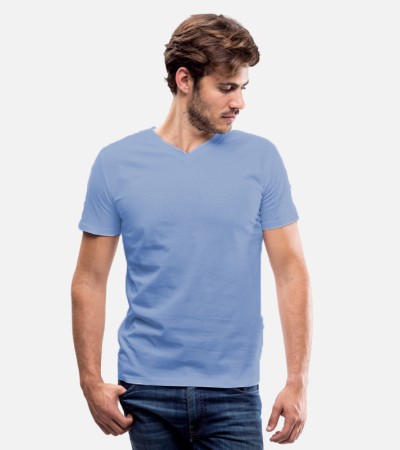 Men's V-Neck T-Shirt - Blue/S