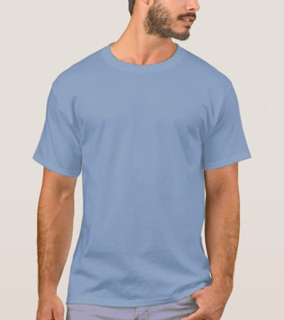 Men's basic blue T-shirt - Blue/S