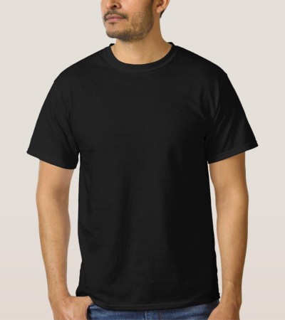 Men's basic black T-shirt - Black/S