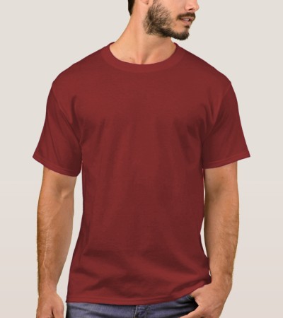 Men's basic red burgundy T-shirt - Red Burgundy/S